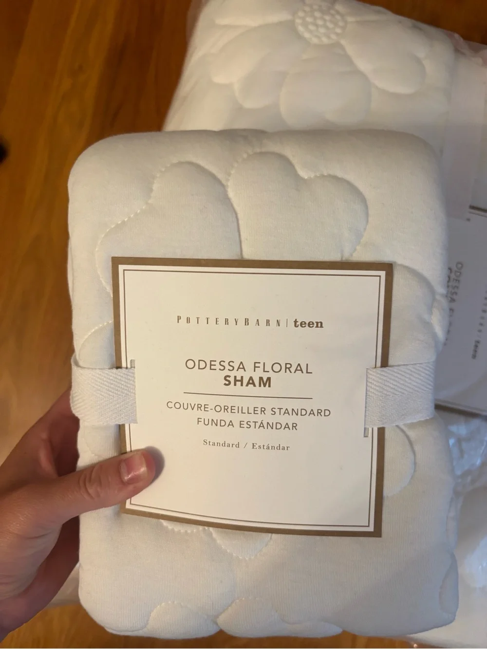 Pottery Barn Teen Odessa Floral Quilted Comforter & Sham Set - White